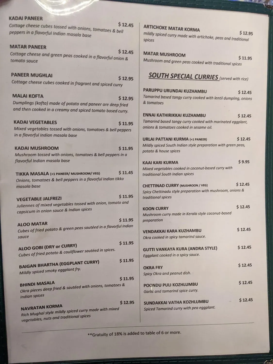 Menu 6