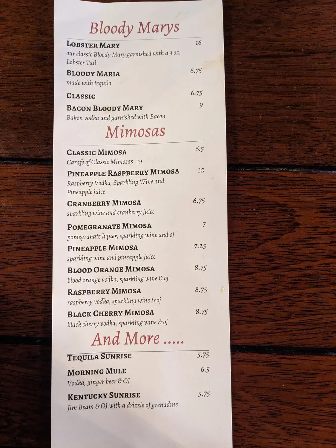 Menu 6