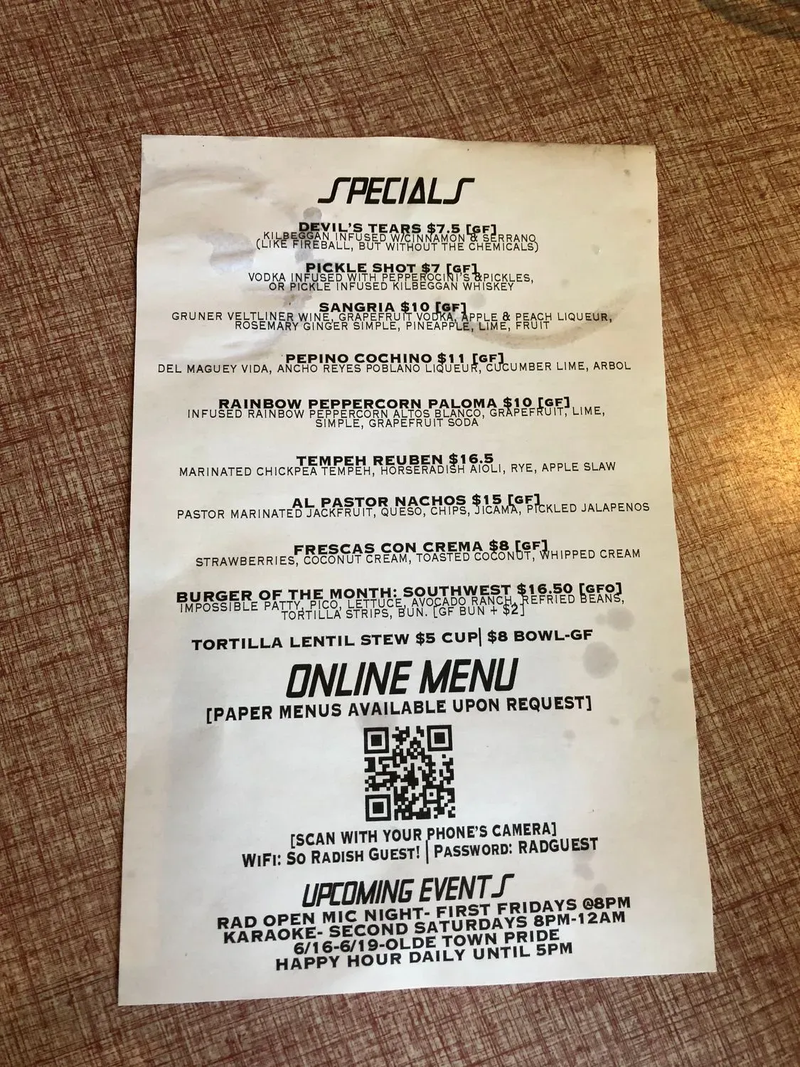 Menu 1