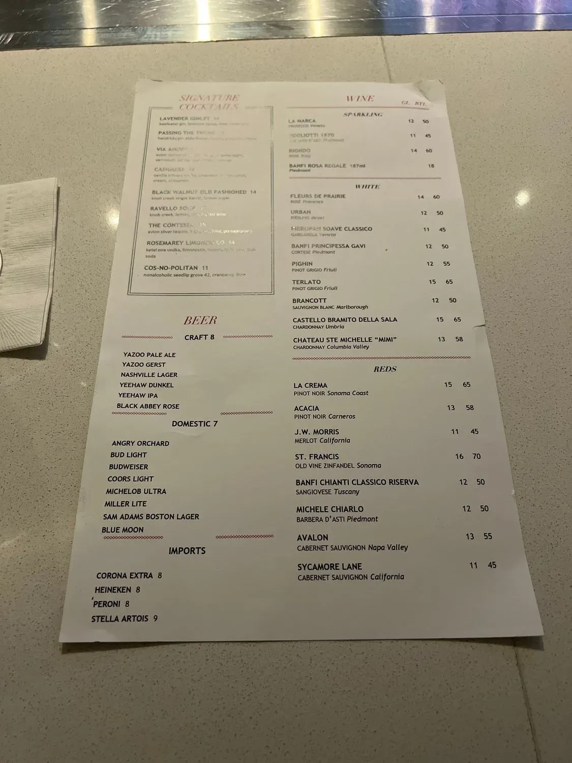 Menu 1