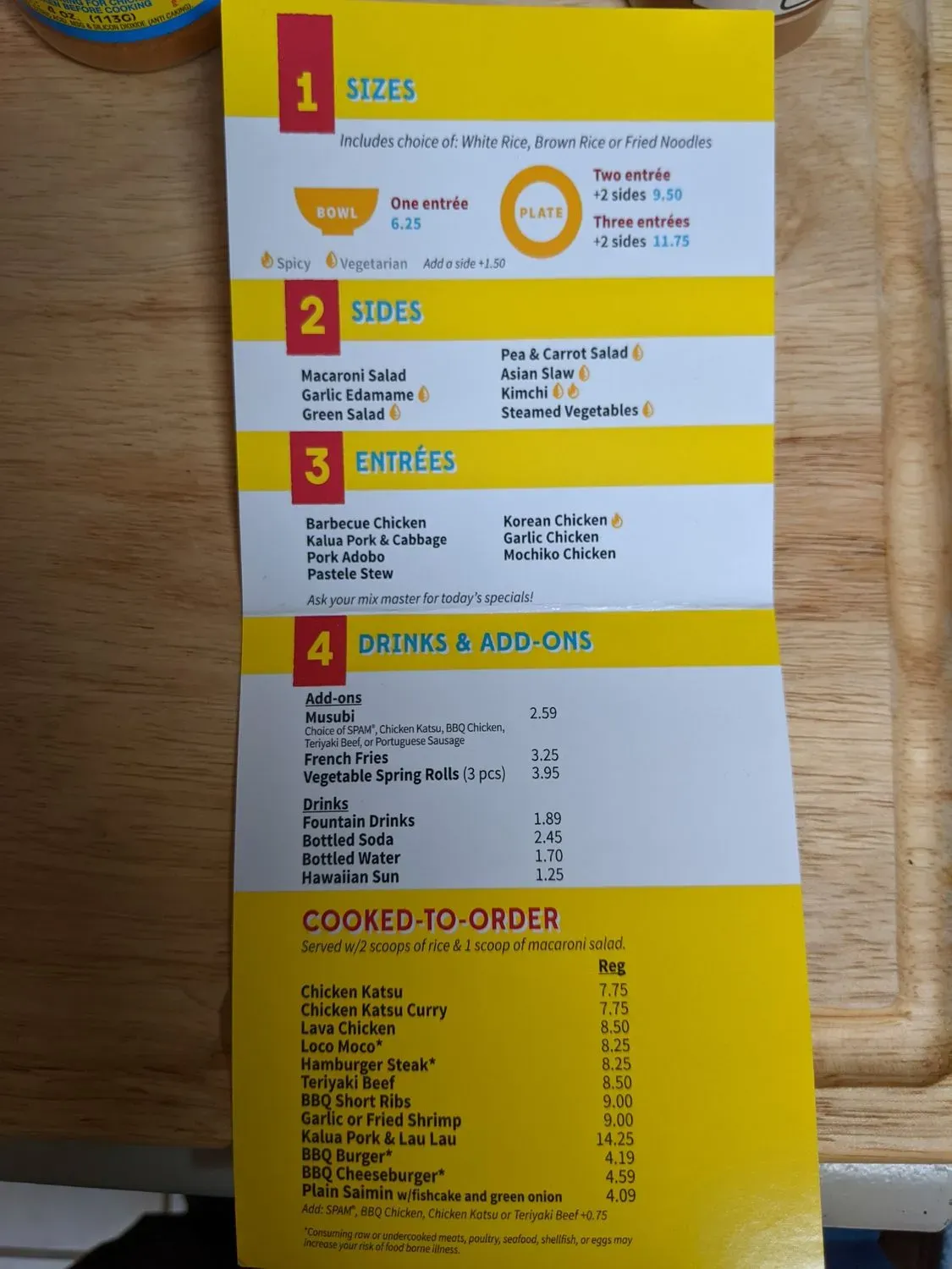 Menu 4