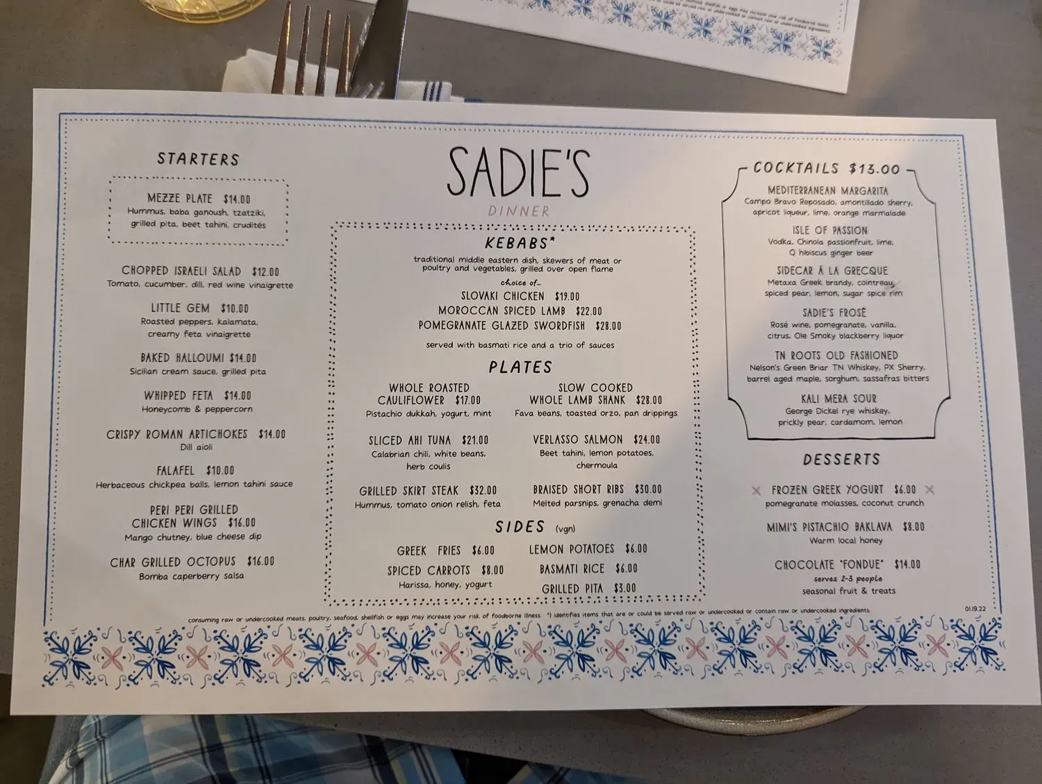 Menu 5