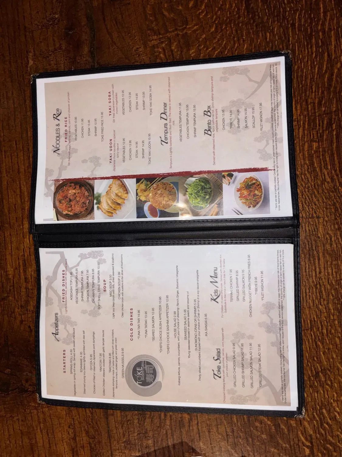 Toke Sushi Grill Menu - Updated November 2025