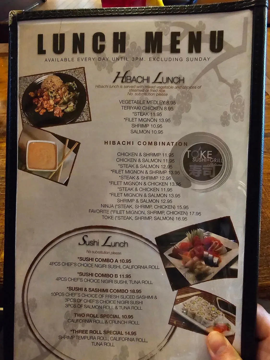 Toke Sushi Grill Menu - Updated November 2025