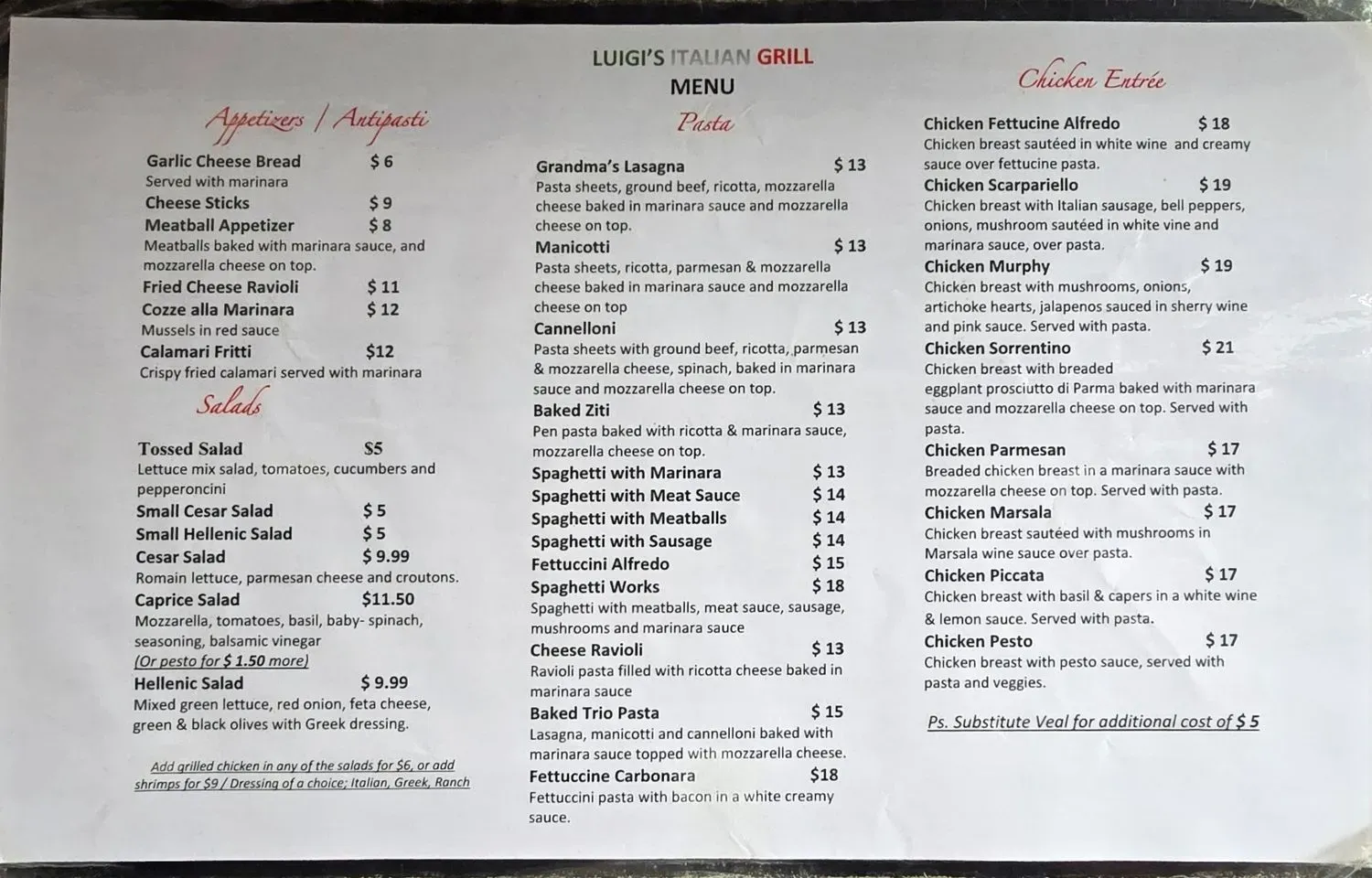 Menu 4