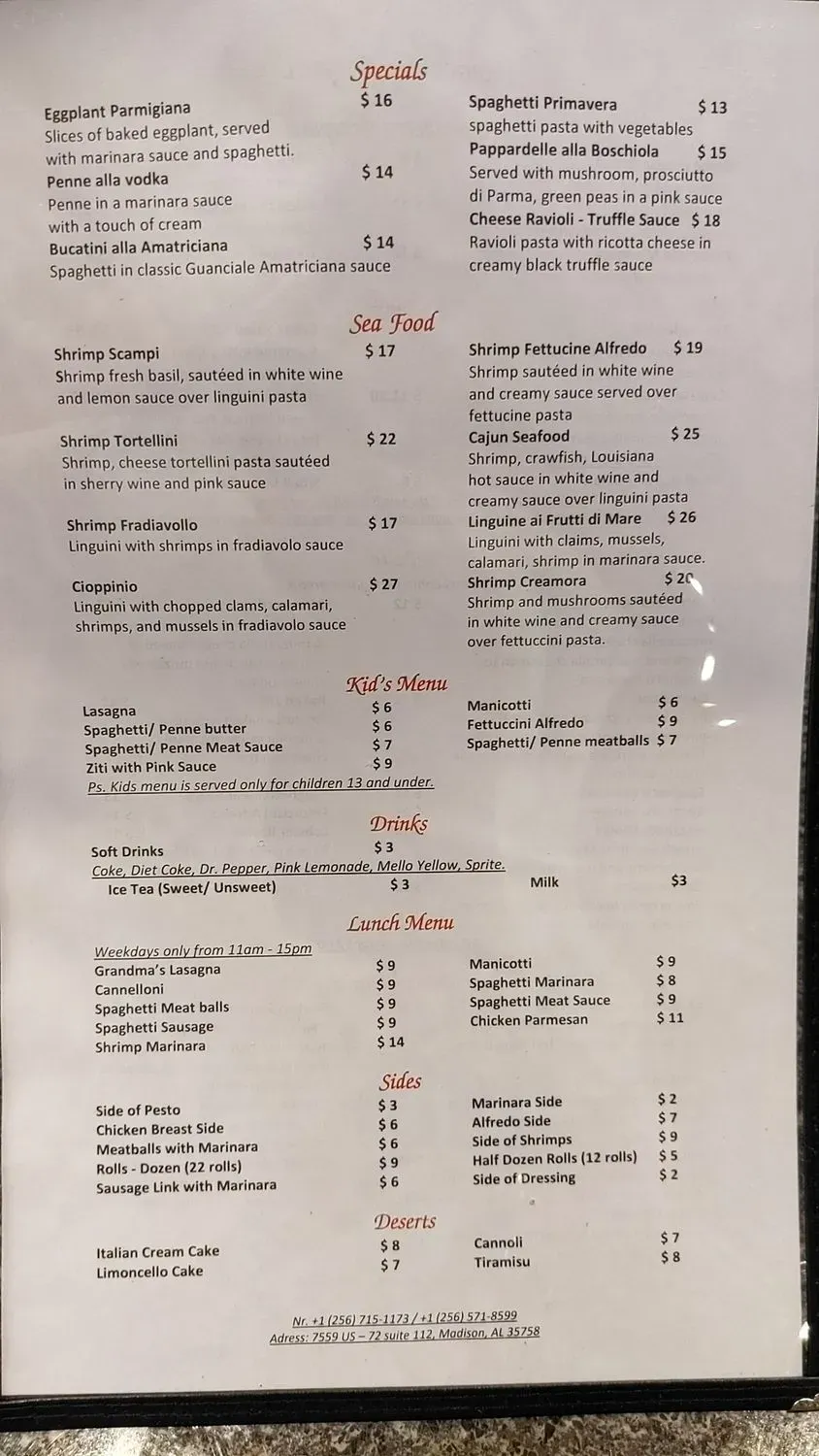 Menu 1