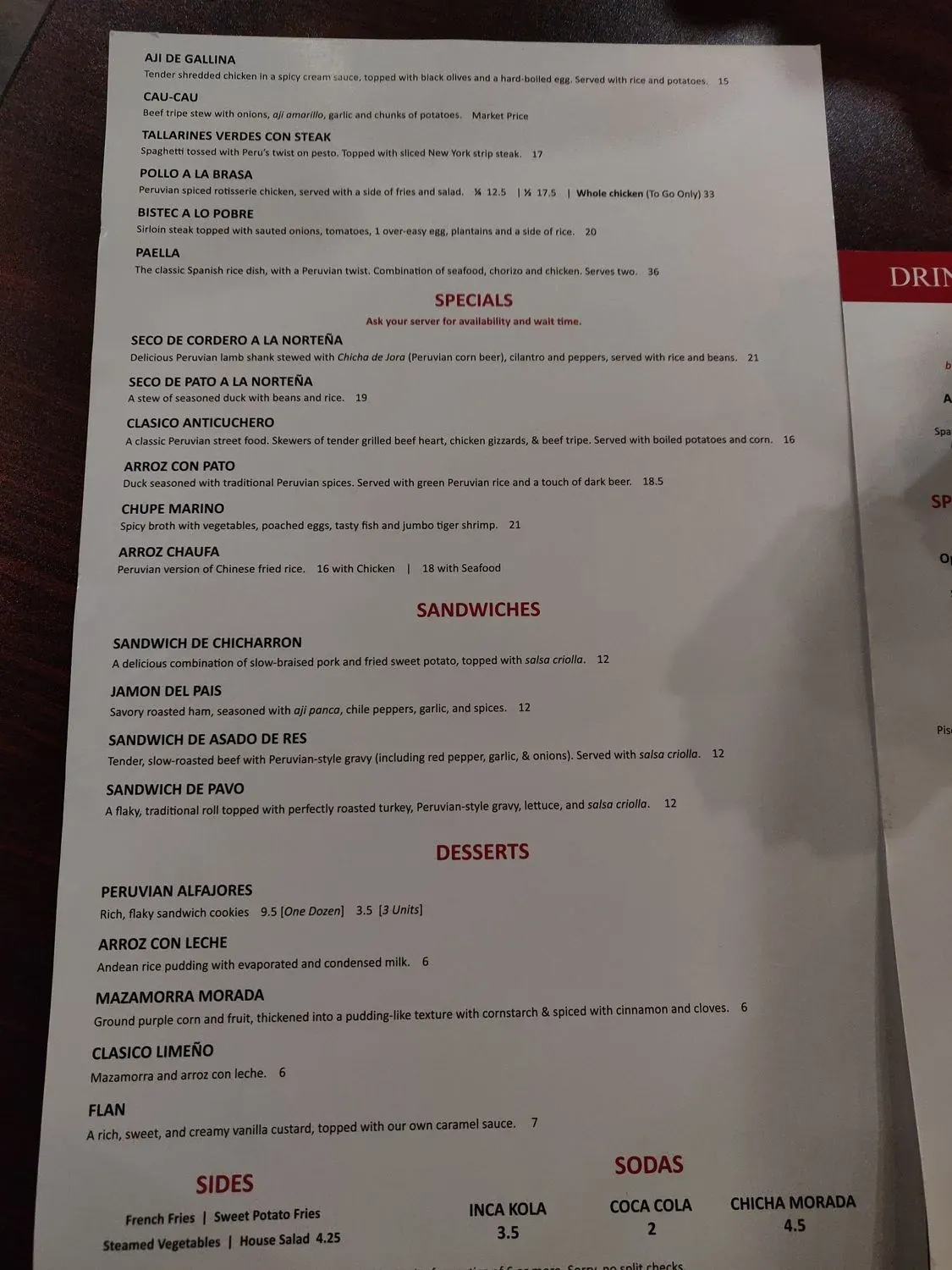 Menu 5