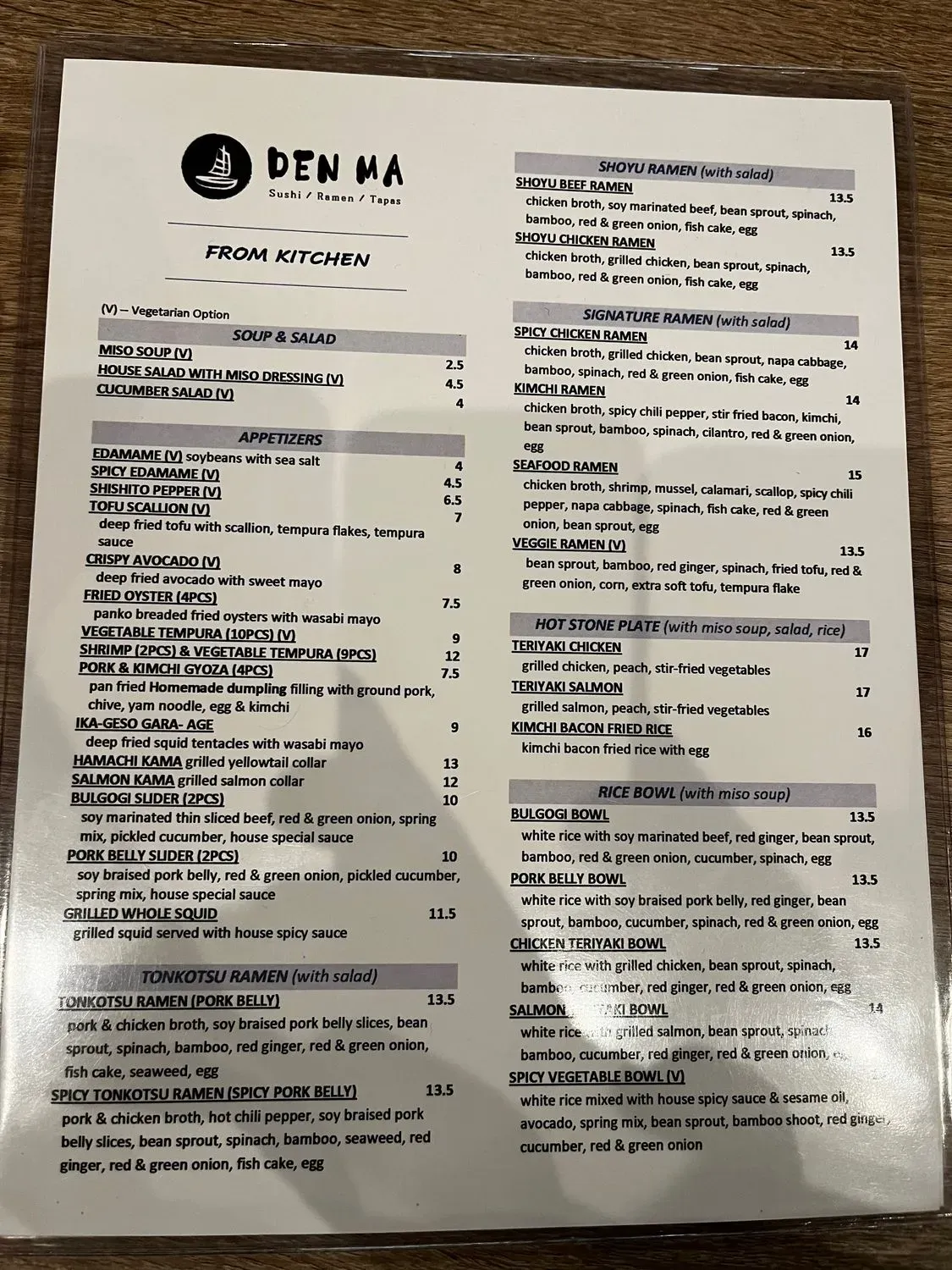 Menu 1