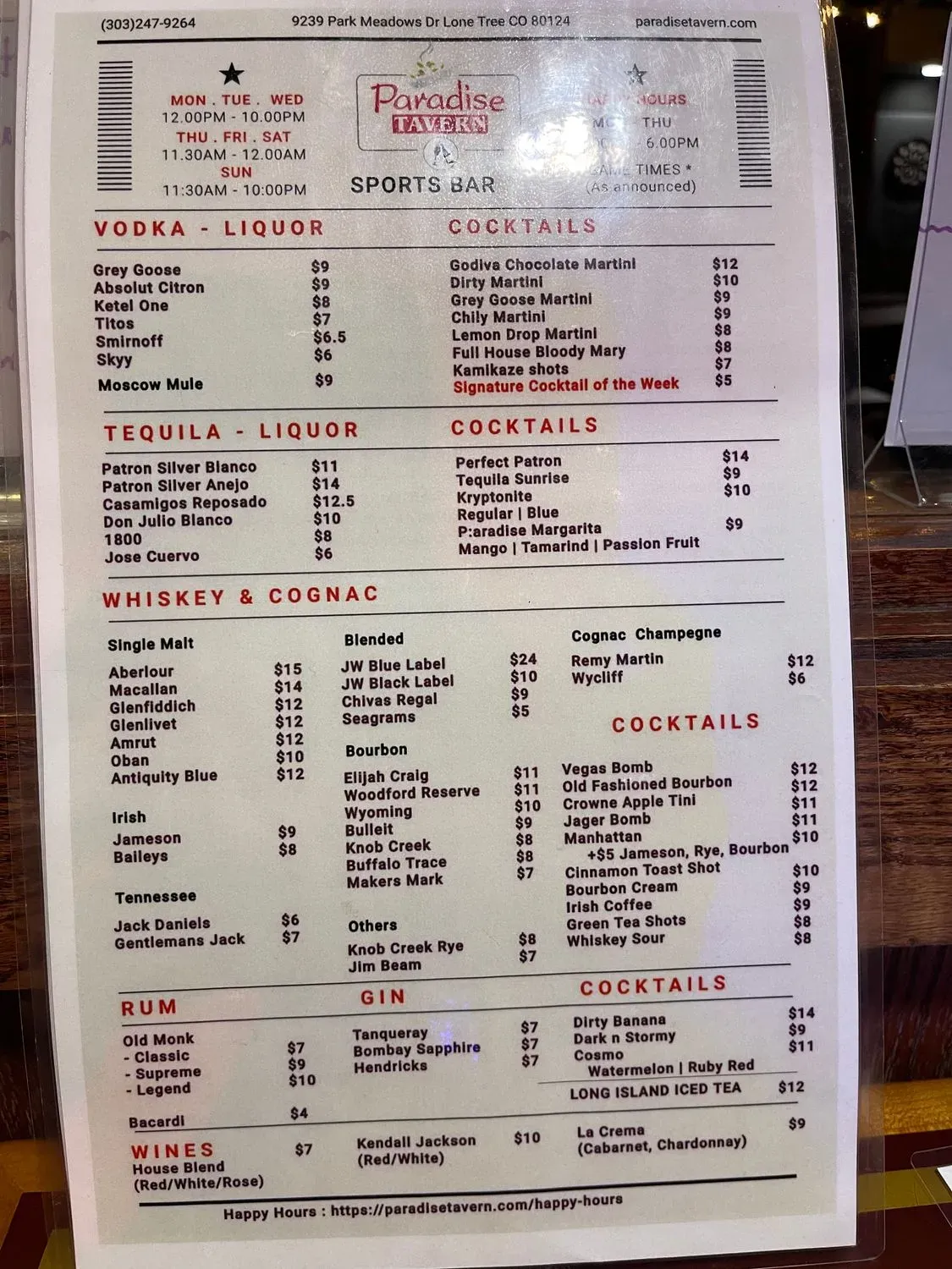 Menu 5