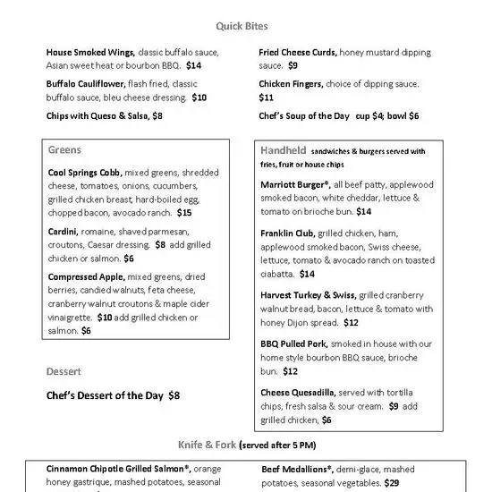 Stave Regional Kitchen and Lounge Menu | Franklin, TN | Checkle