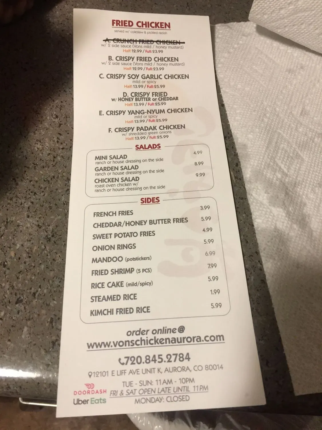 Menu 3