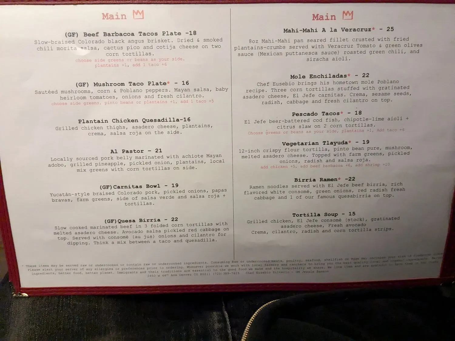 Menu 1