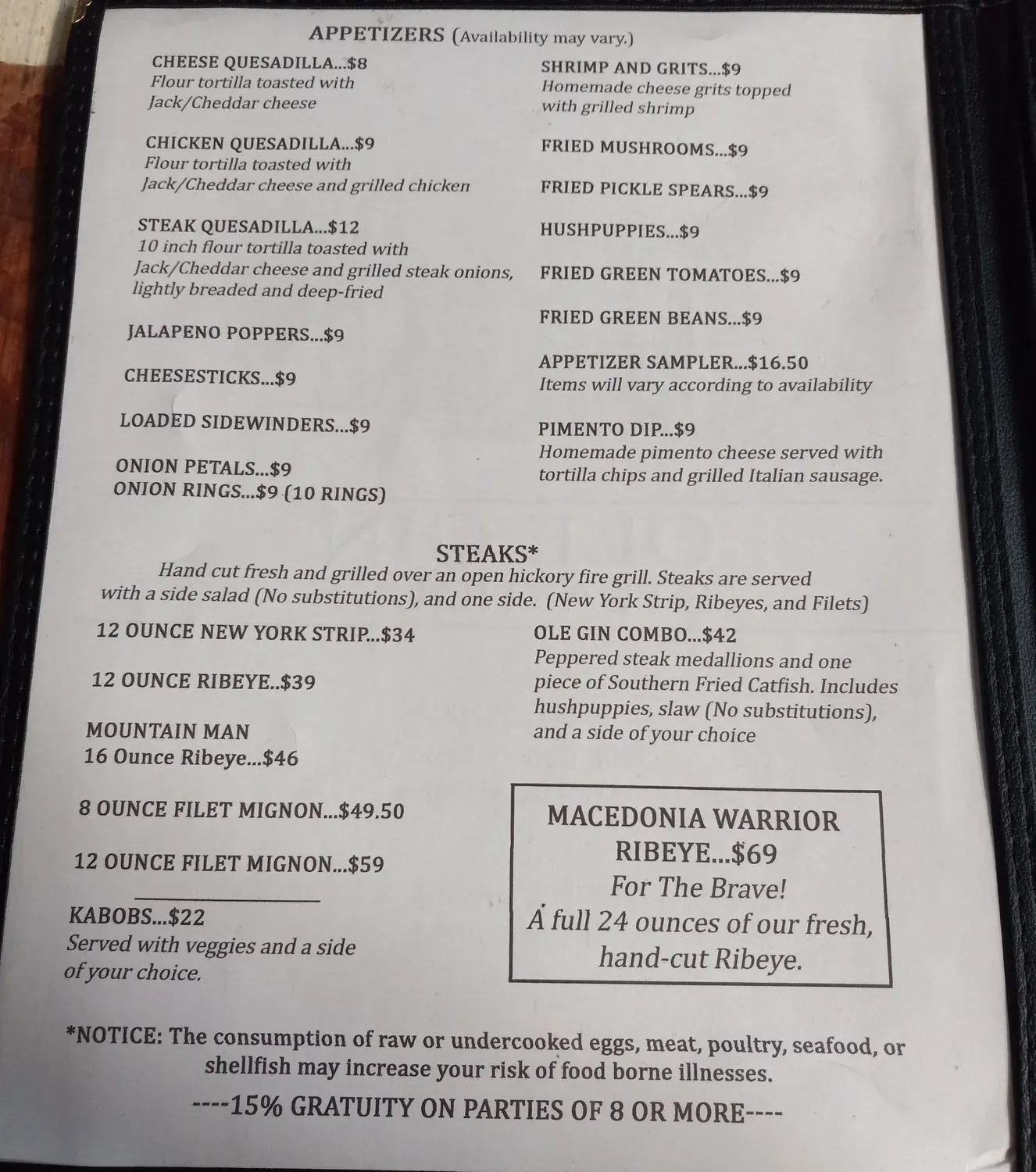 Menu 1