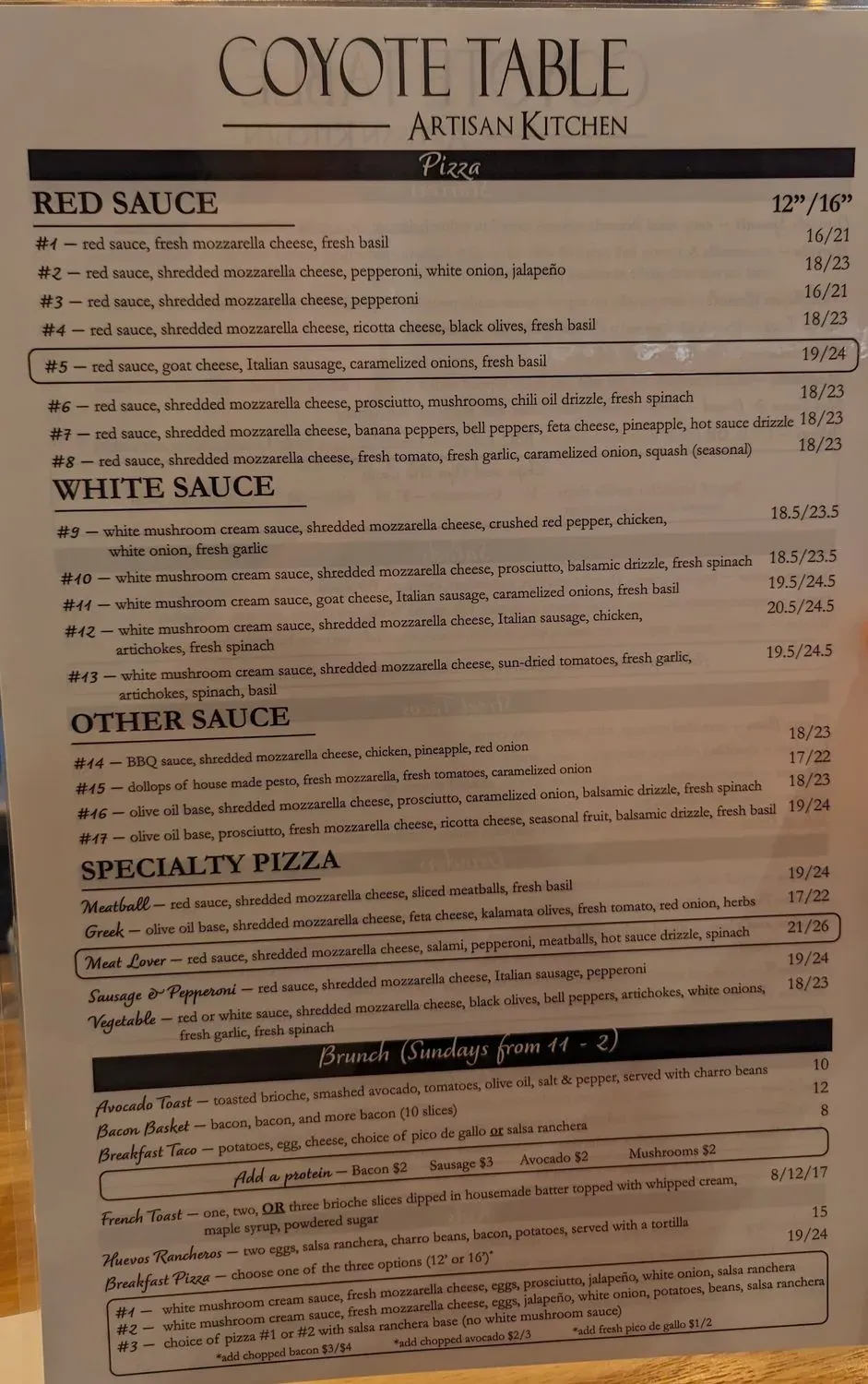 Menu 5