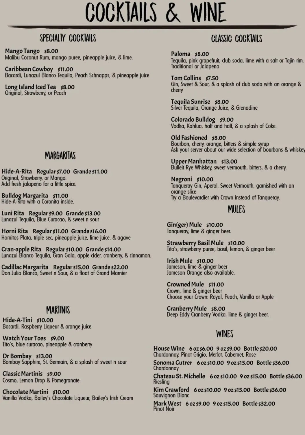 Menu 1