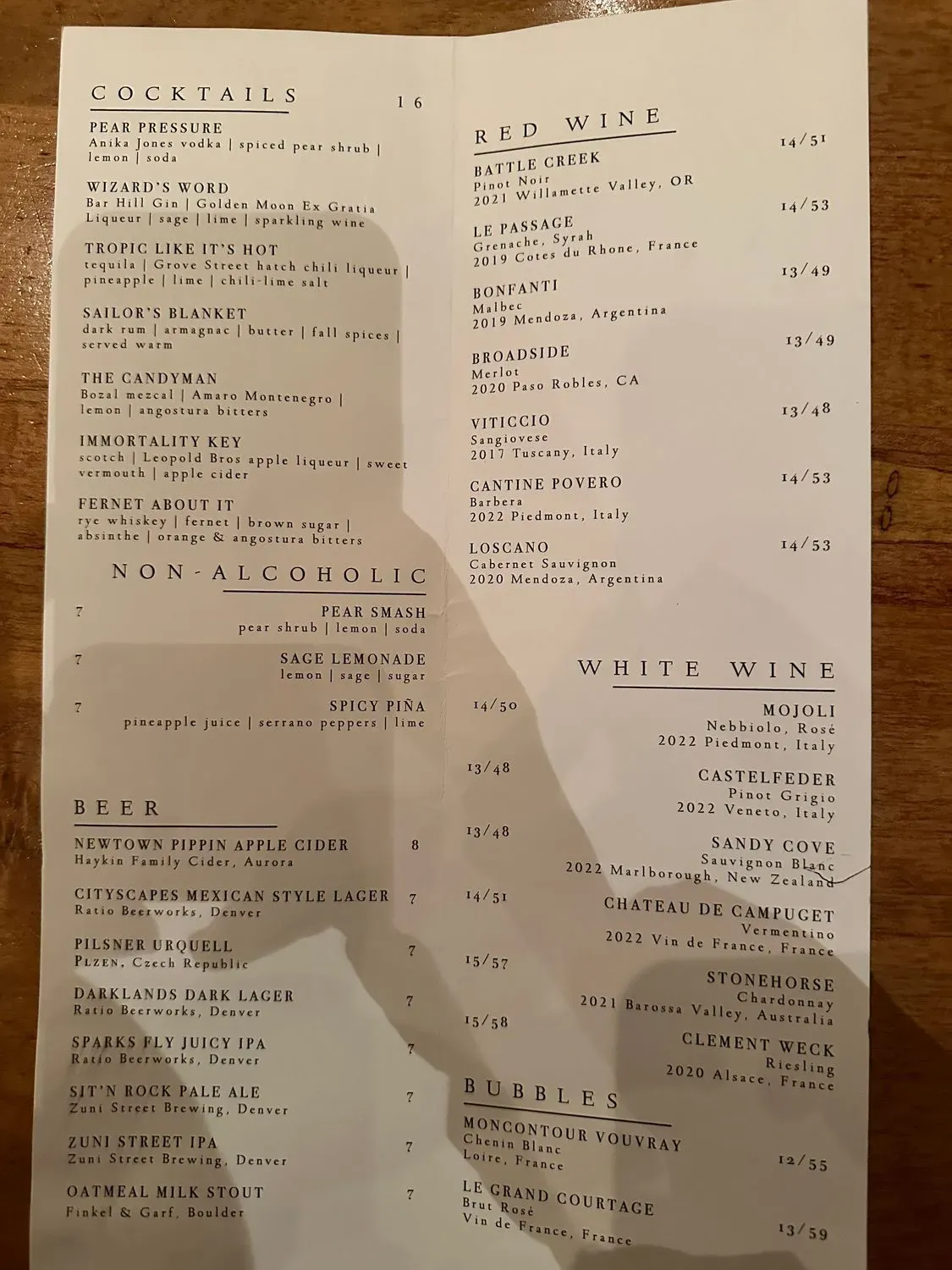 Menu 1