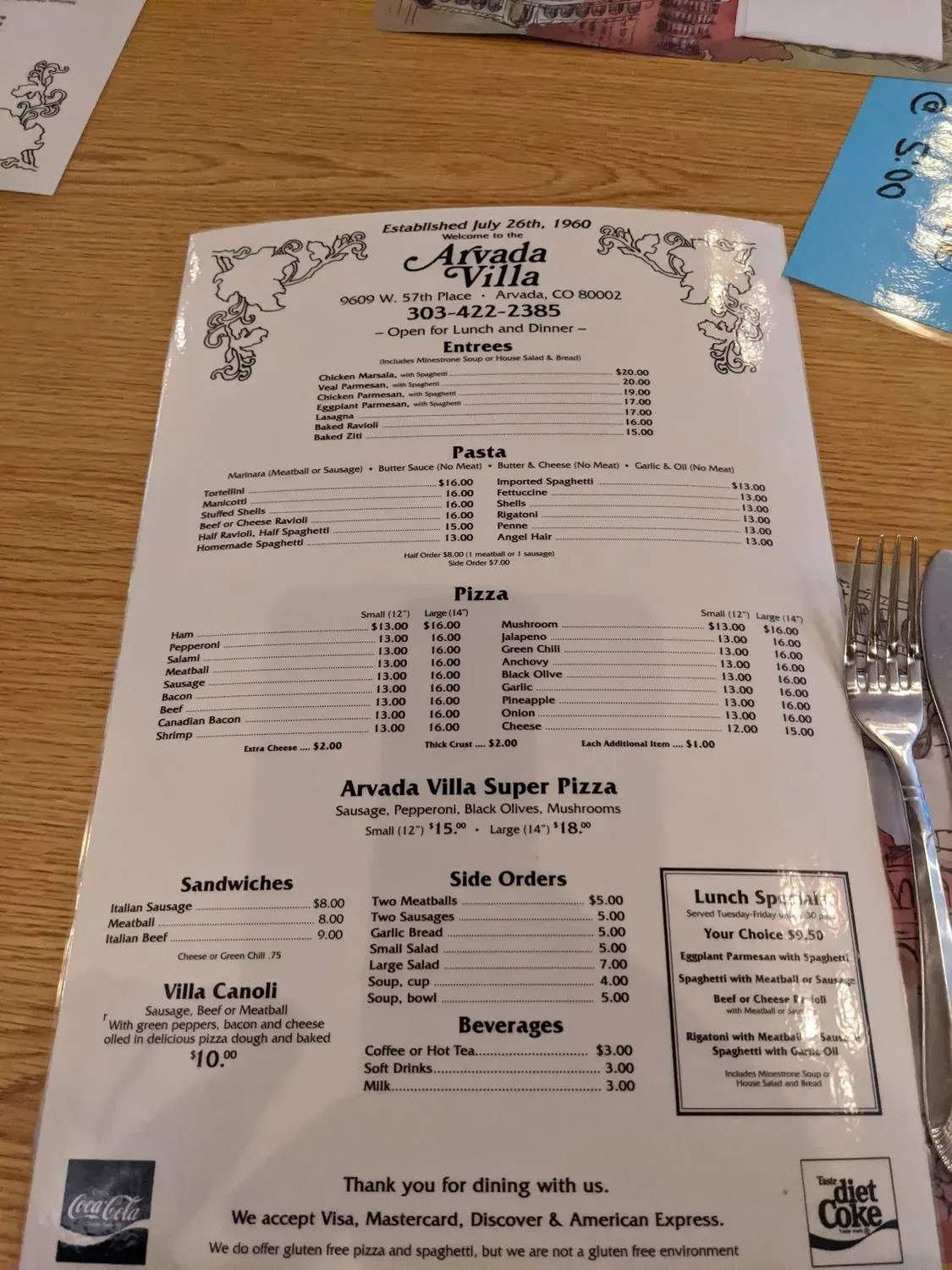 Menu 1