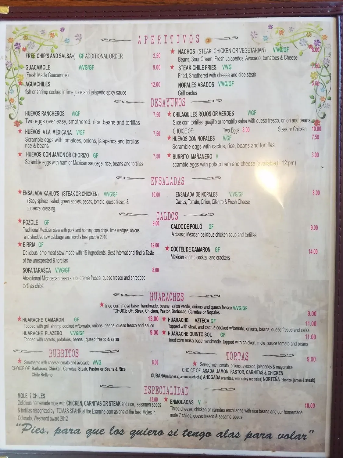 Menu 5