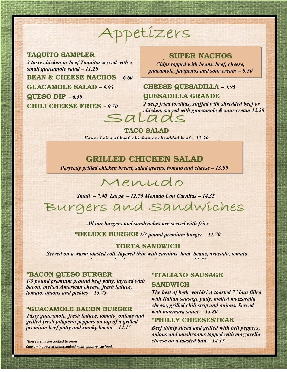 Menu 2