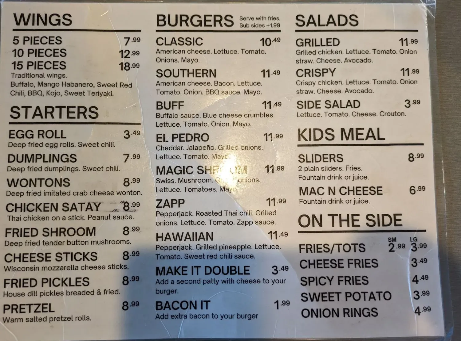 Menu 1