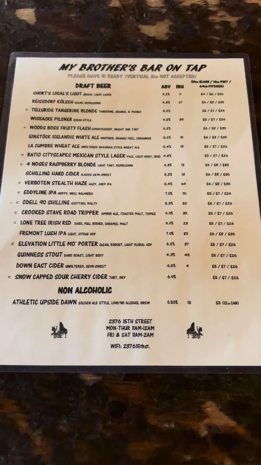 Menu 1