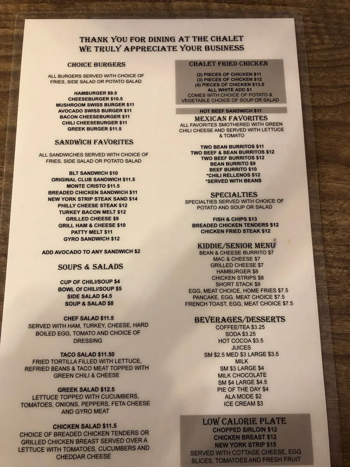 Menu 1