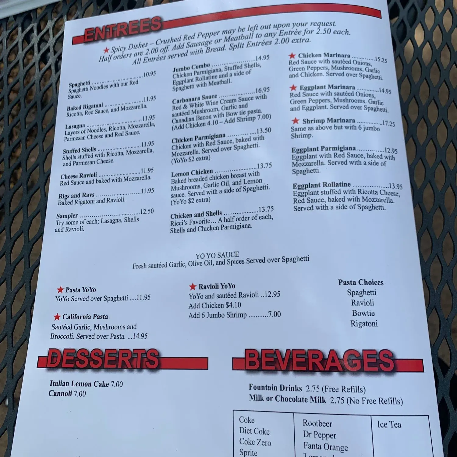 Menu 1