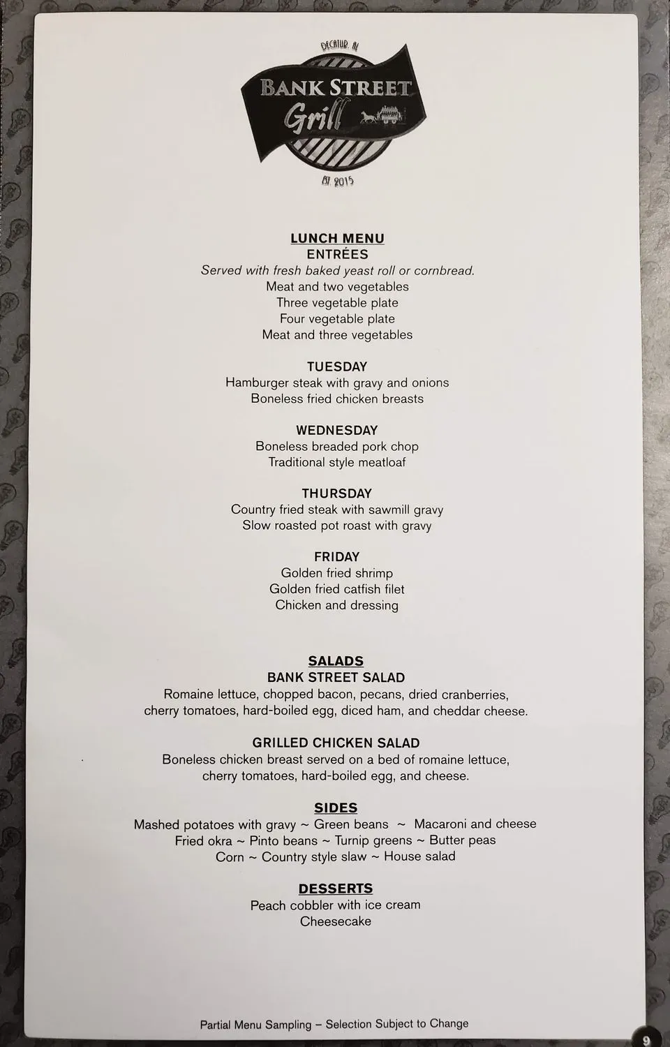 Menu 2