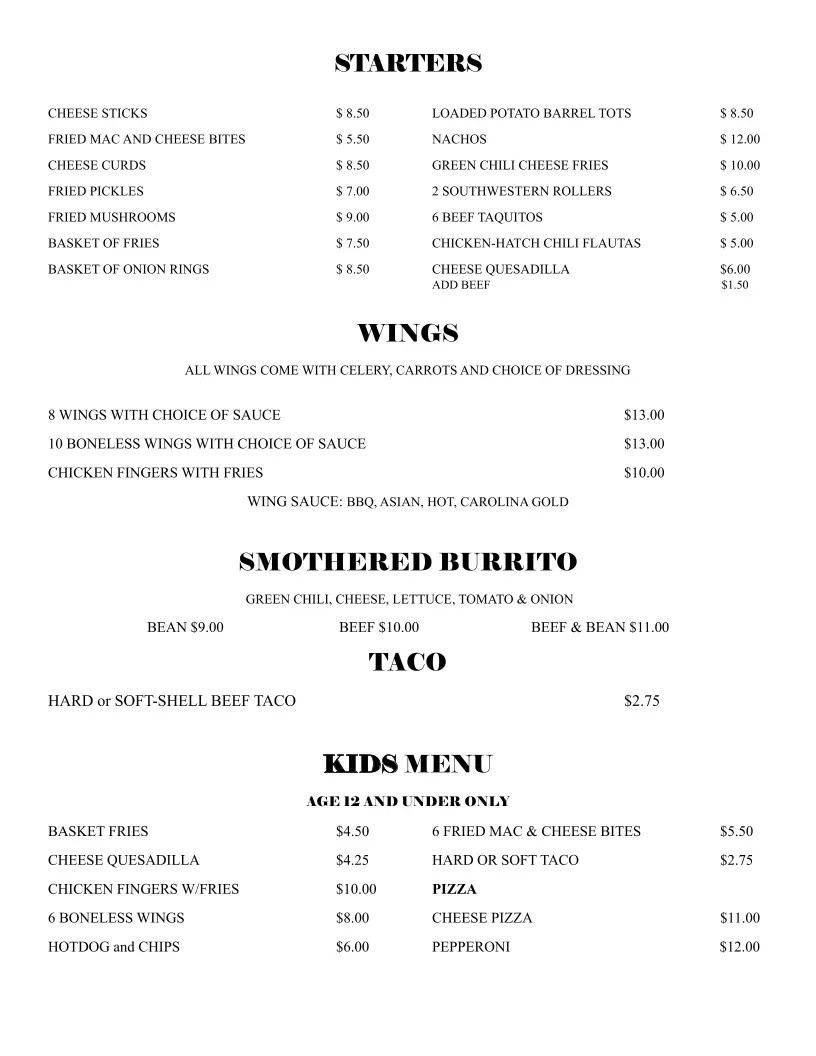 Menu 1