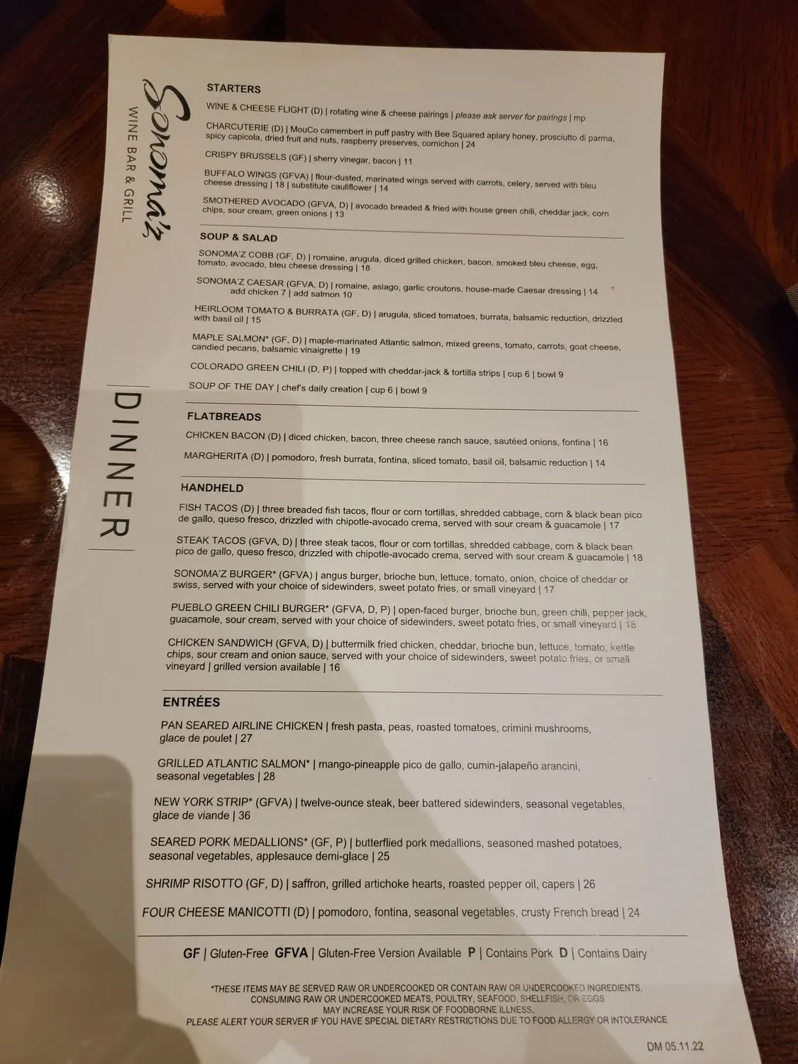 Menu 1