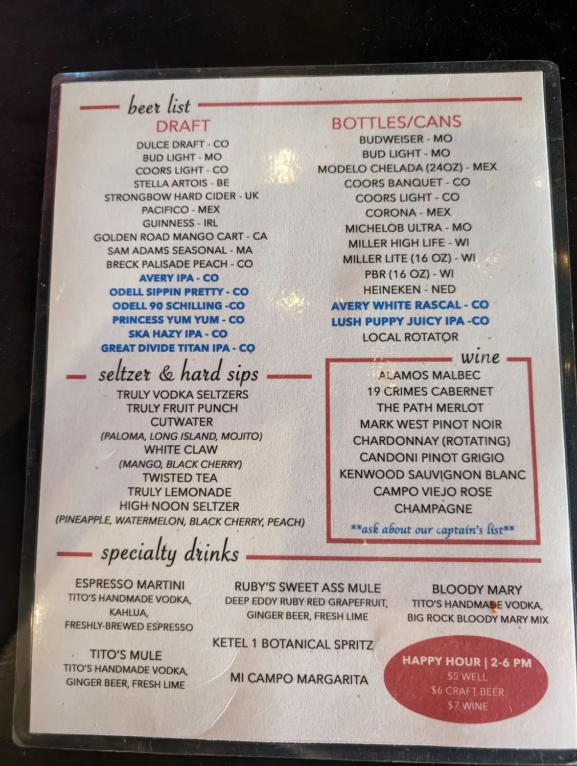 Menu 1