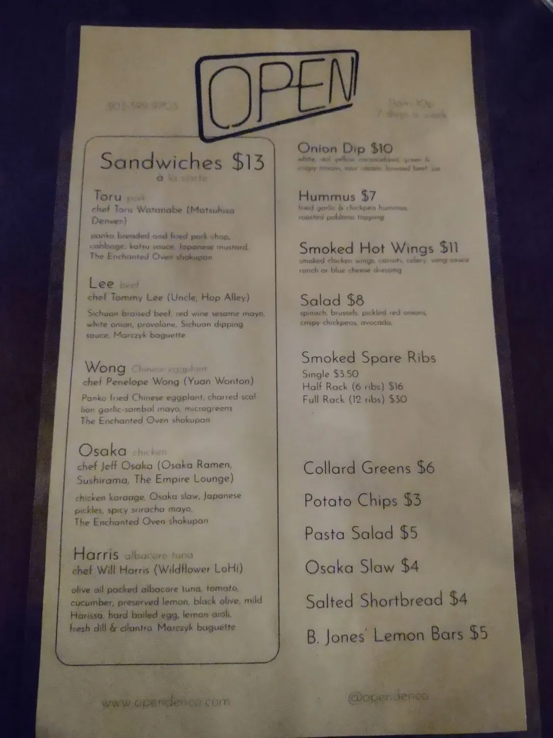 Menu 1