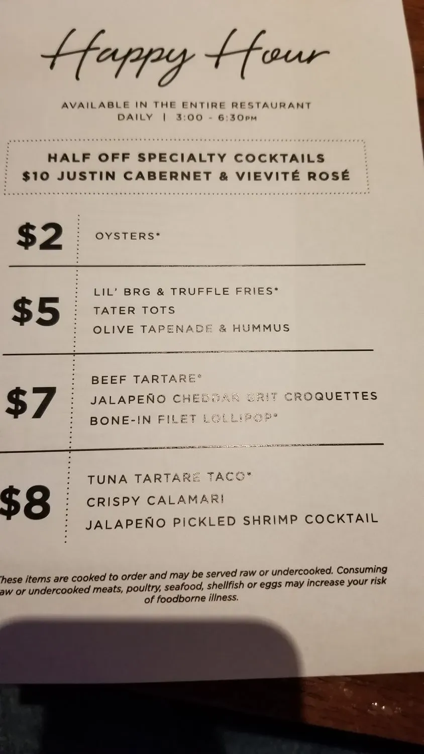 STK Steakhouse Menu - Updated November 2025