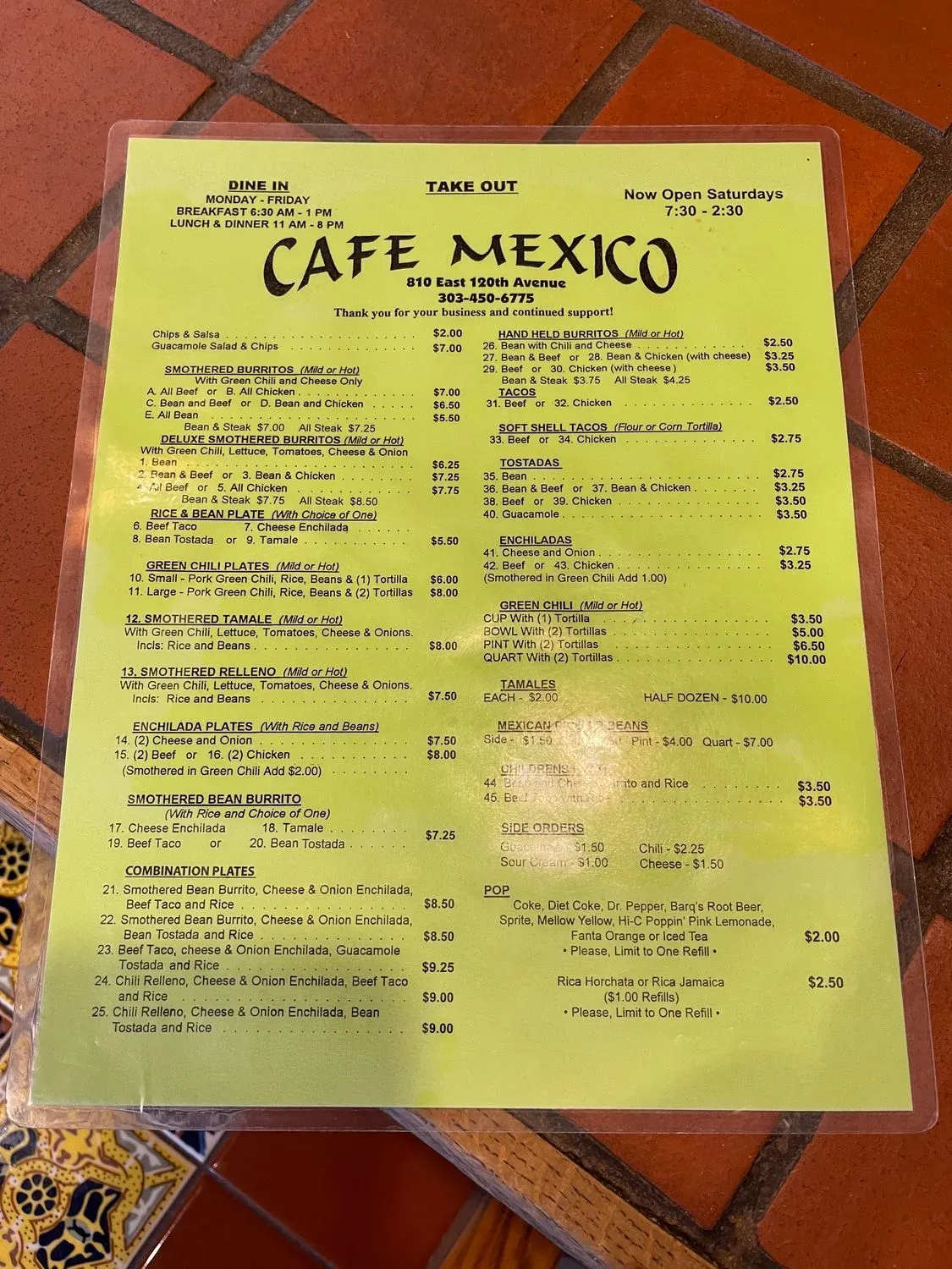 Menu 5