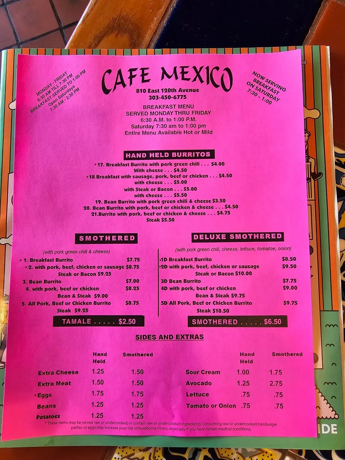 Menu 1