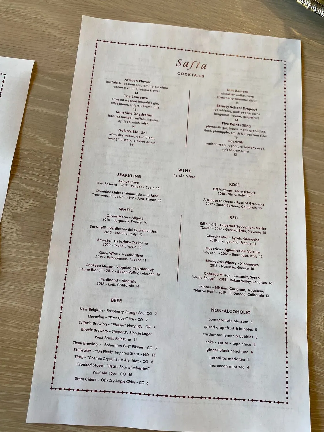 Menu 5