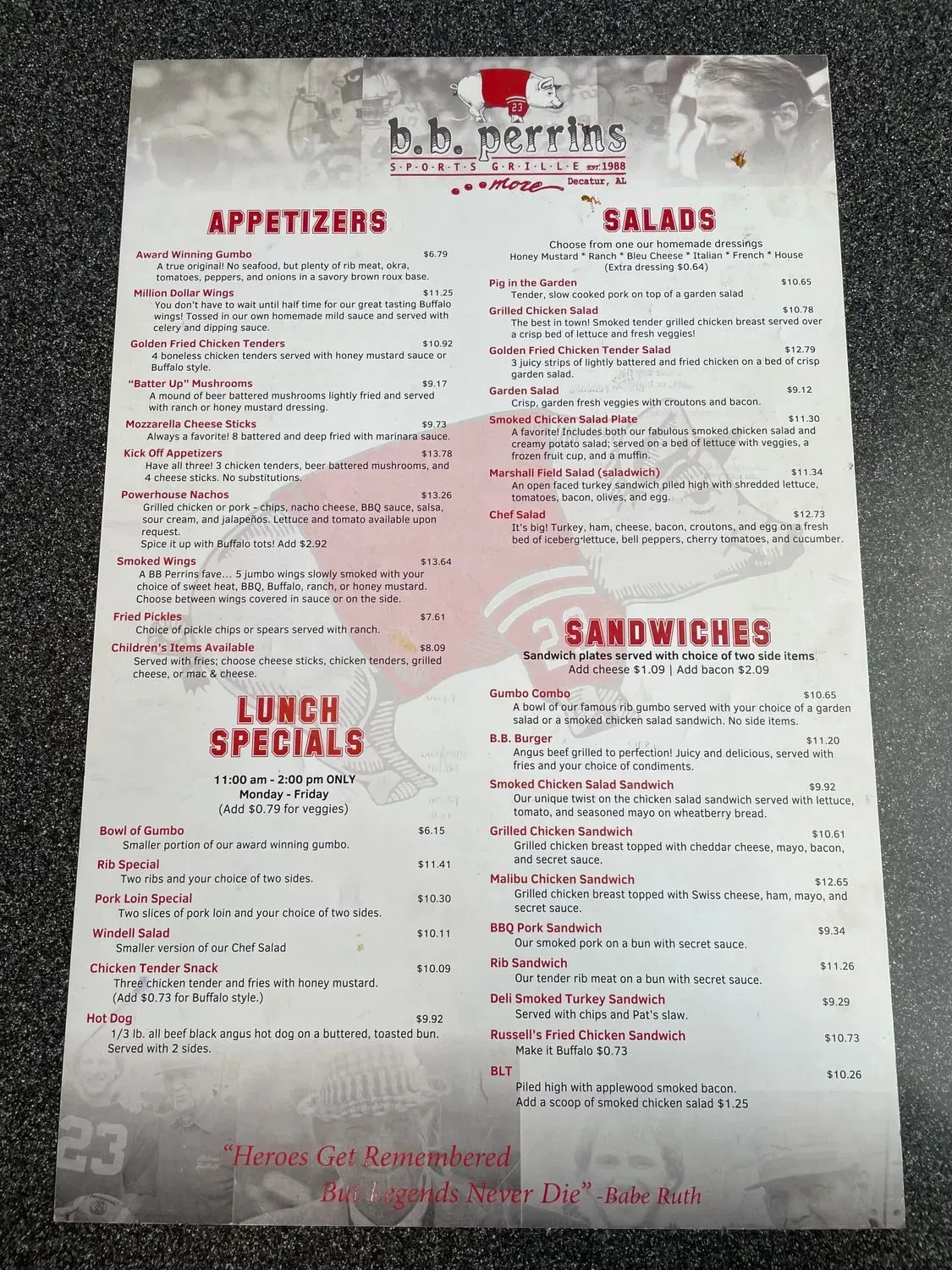 Menu 1