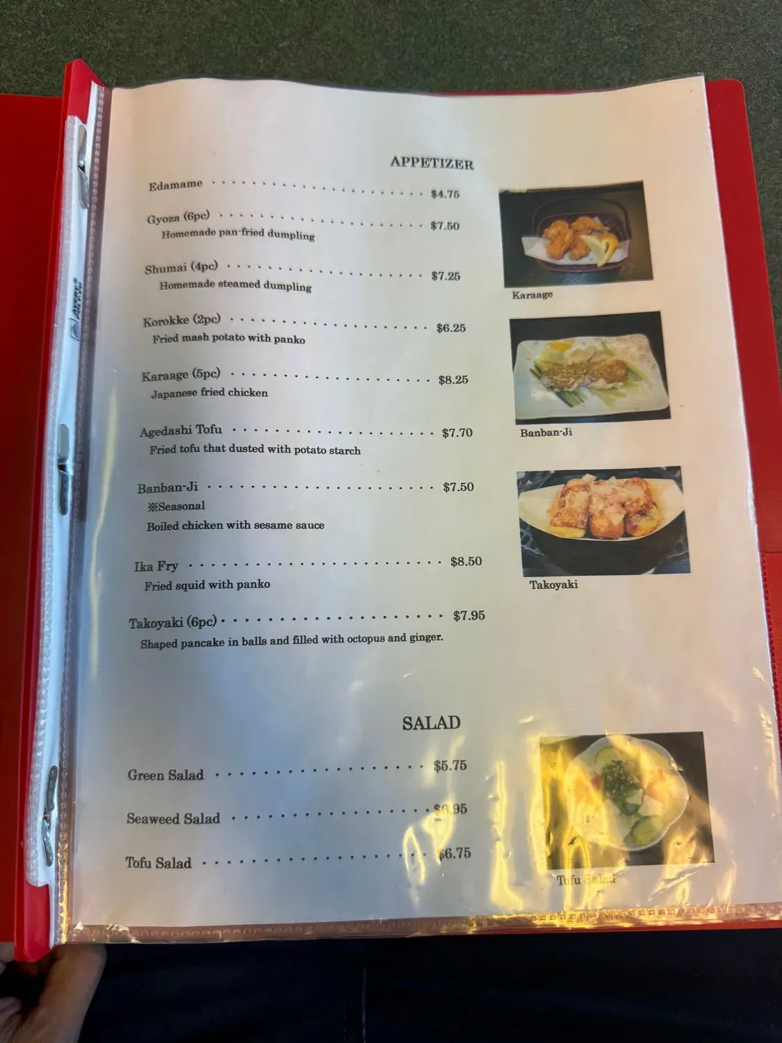 Menu 5