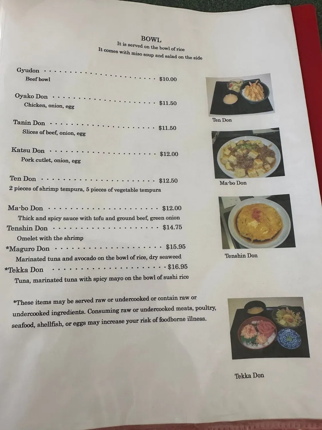 Menu 1