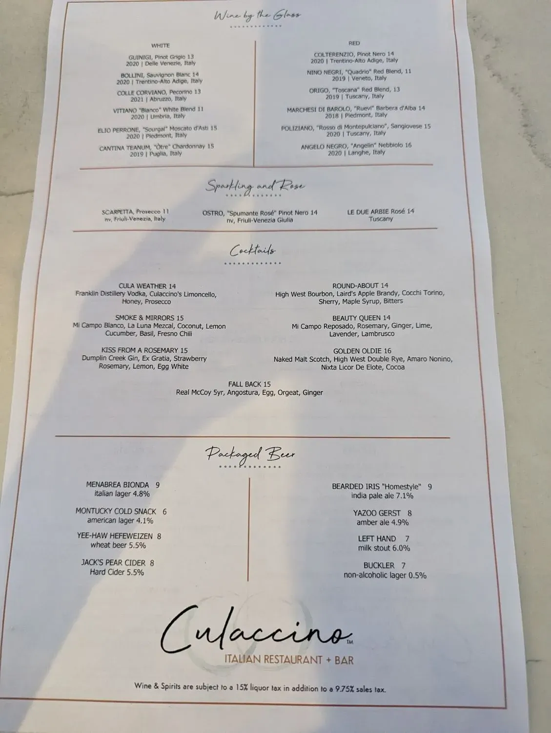 Menu 5