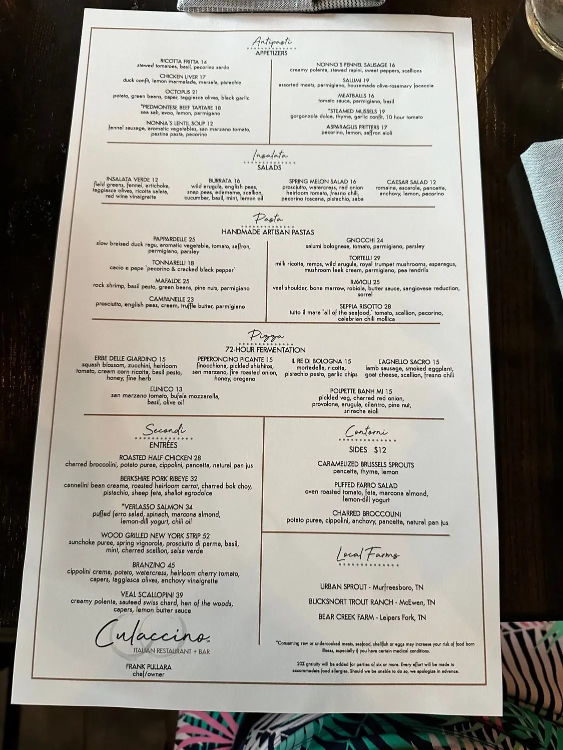 Menu 1