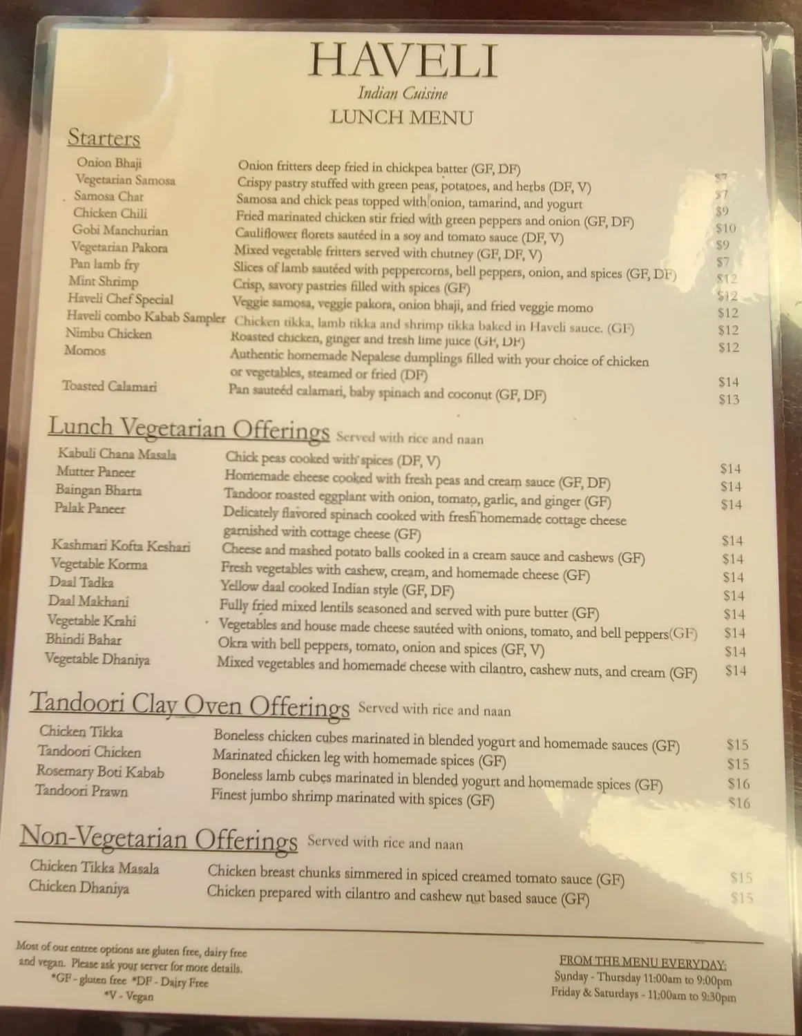 Menu 1