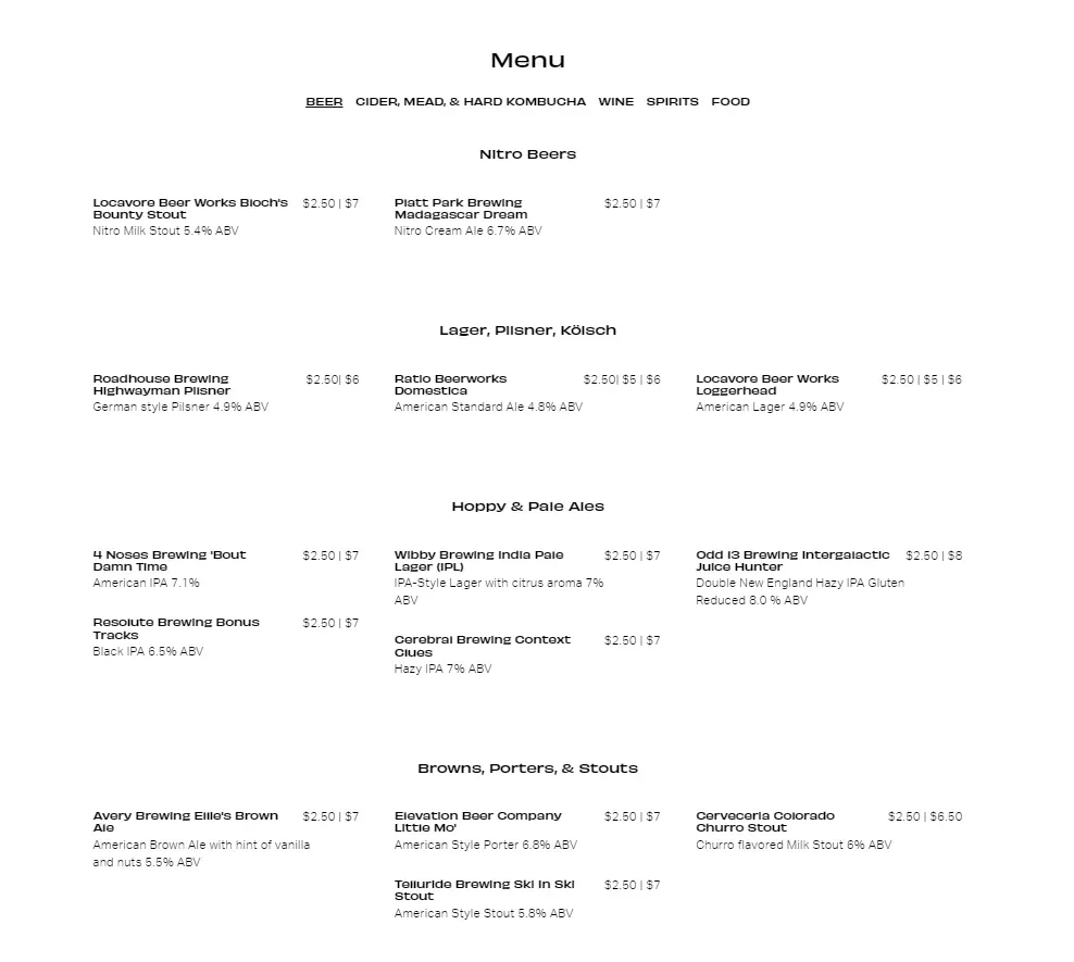 Menu 2