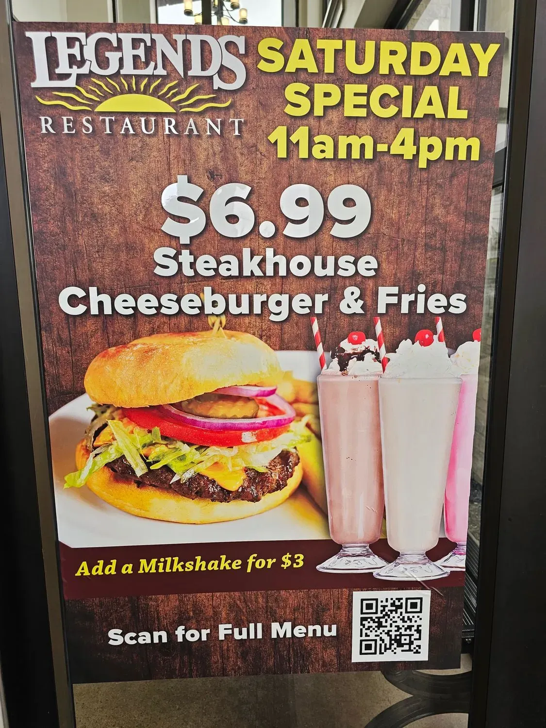 Legends Steakhouse - Columbia Menu - Updated November 2025