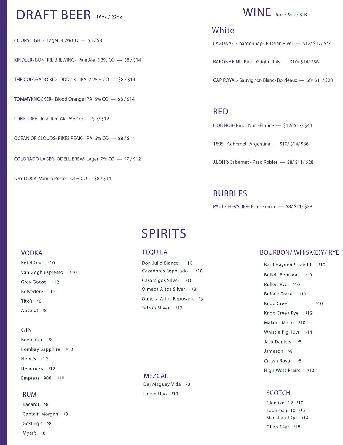 Menu 5