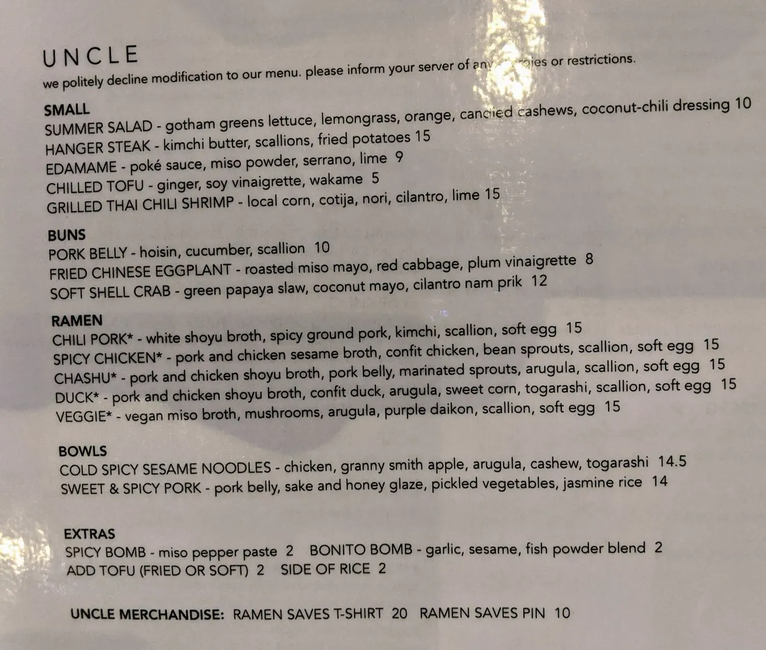 Menu 5