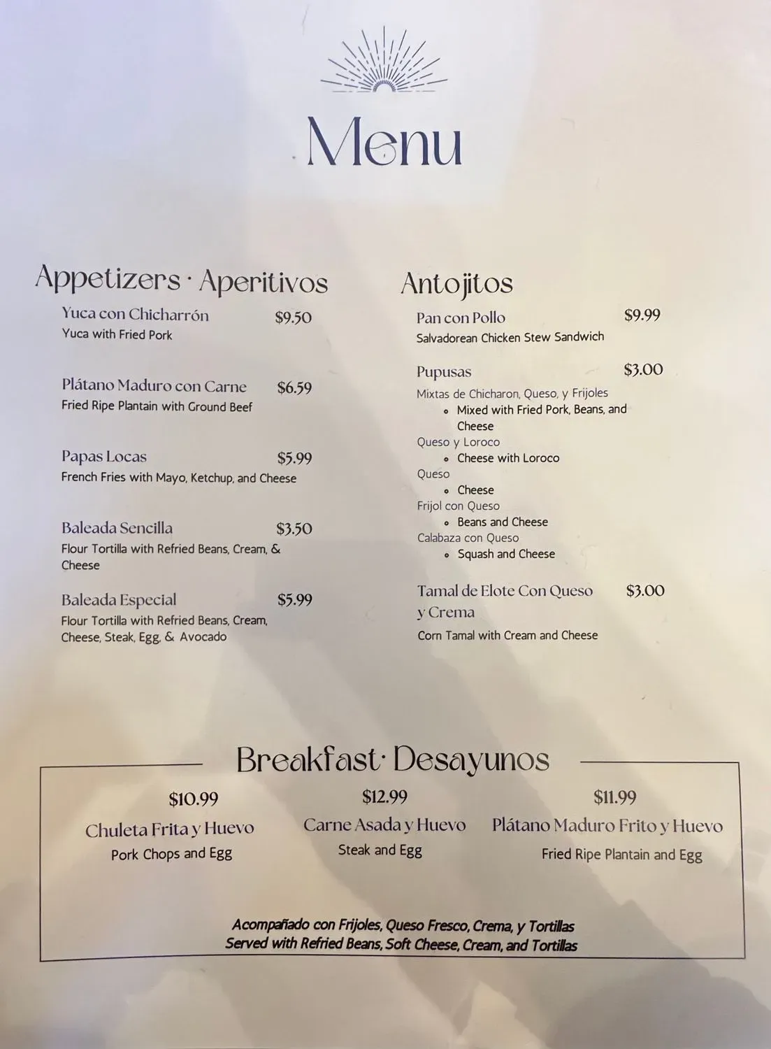 Menu 1