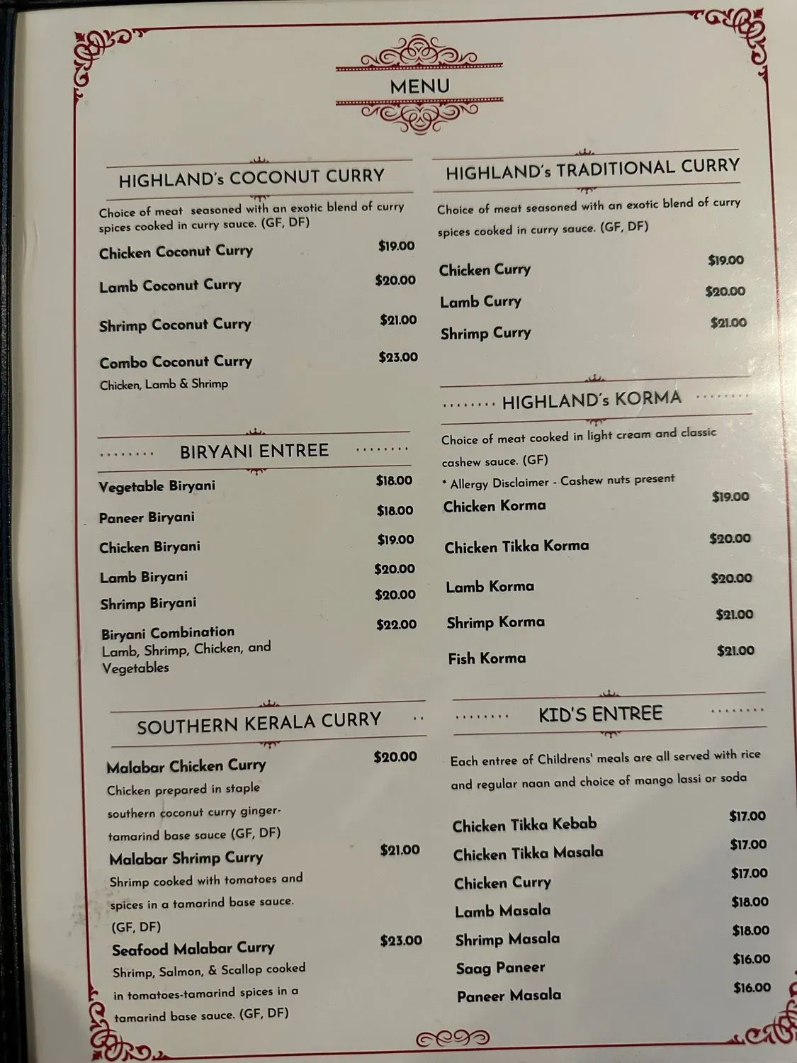 Menu 1