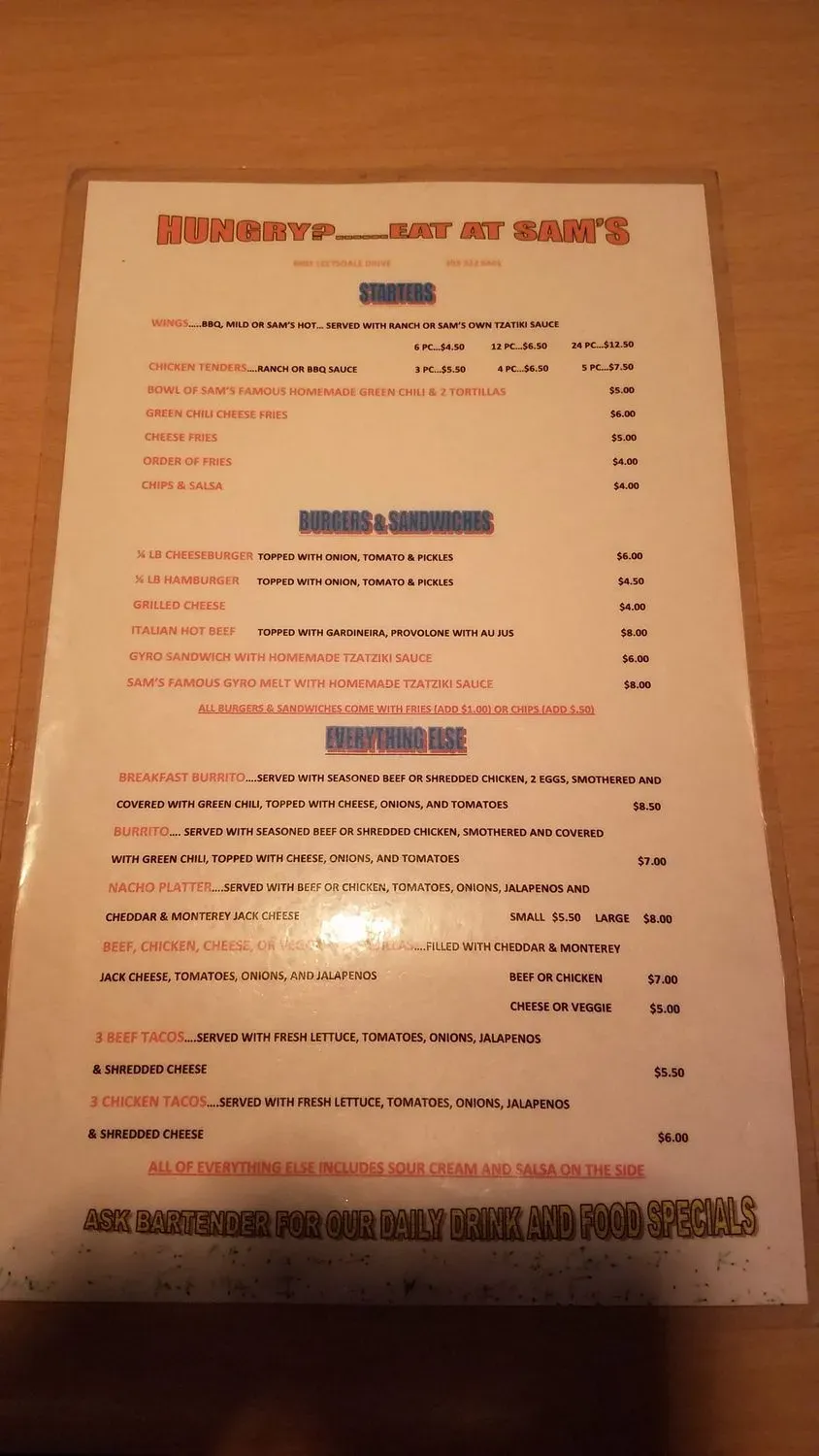 Menu 1