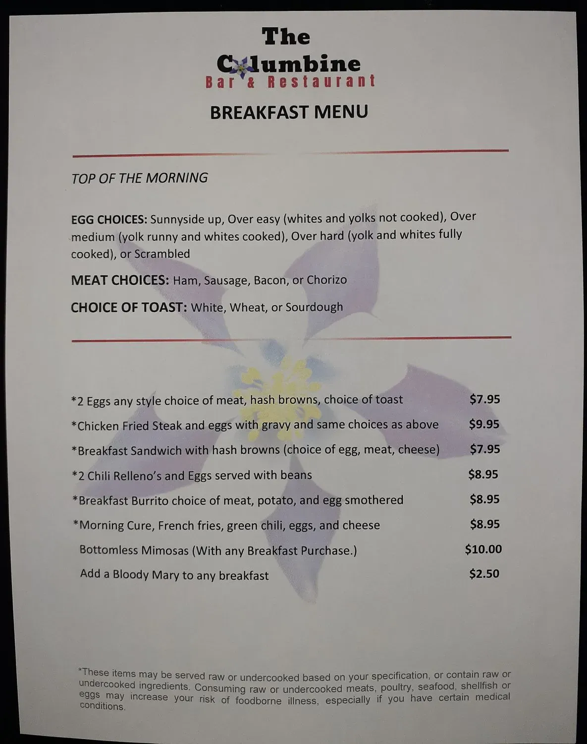 Menu 1